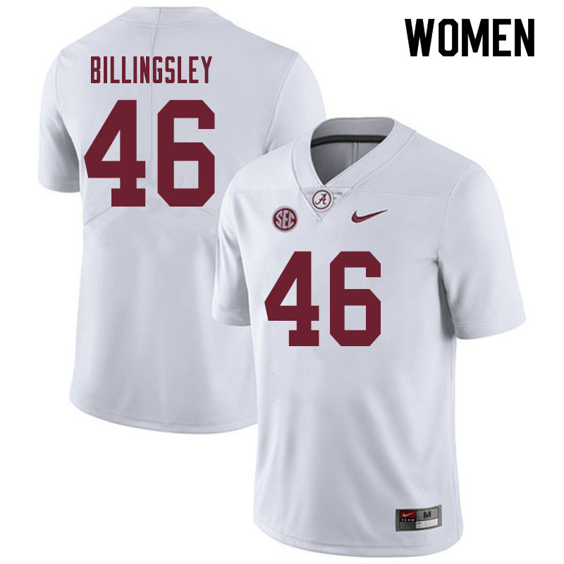 Alabama Crimson Tide Women's Melvin Billingsley #46 White NCAA Nike Authentic Stitched 2019 College Football Jersey NY16V46TS